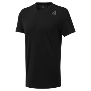 Reebok Elements Classic T Shirt Herren - Schwarz - DE 974-NTV